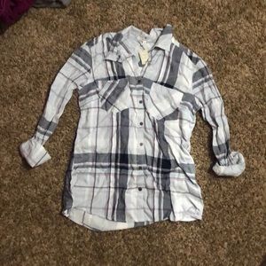 Light Blue and Purple Flannel